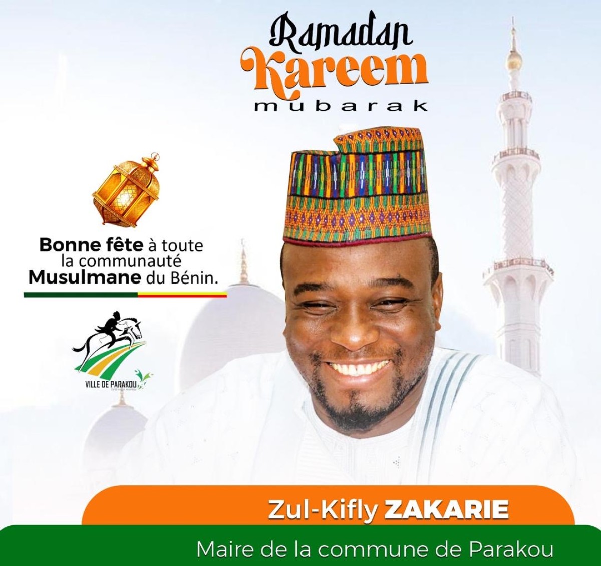 Aid El Fitr 2026: Message de vœux du Maire de Parakou